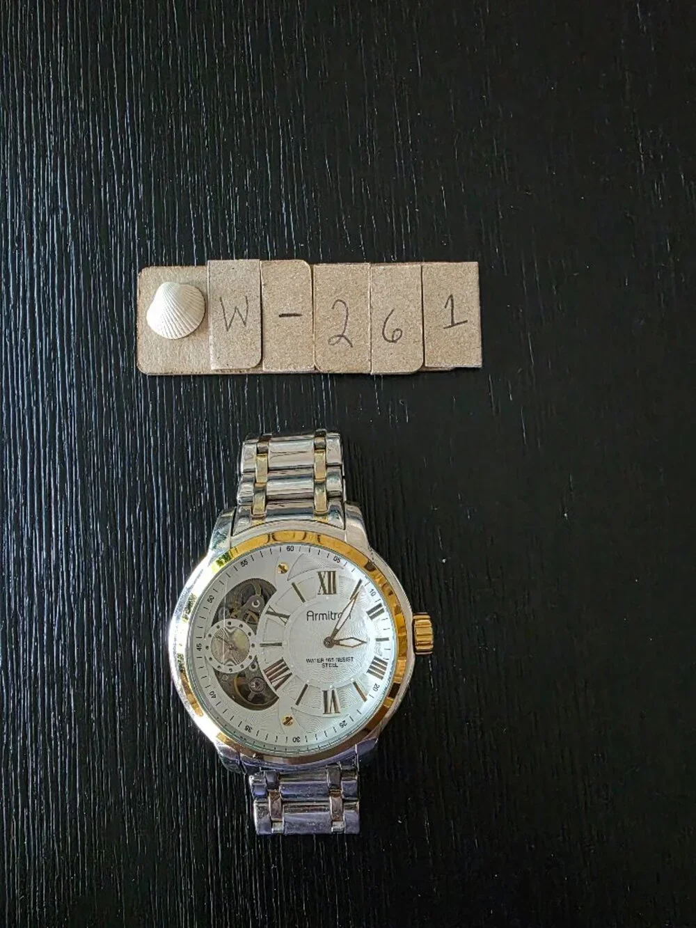 Item #W261 Armitron 1.78in white and clear face 8.5in band Watch